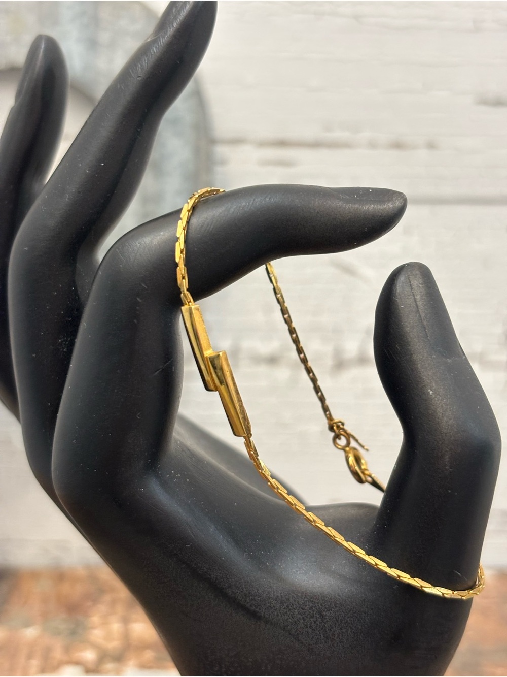 Trifari Minimalist Gold Tone Slim Link Bracelet